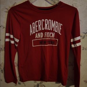 Abercrombie Red Long Sleeve T-Shirt